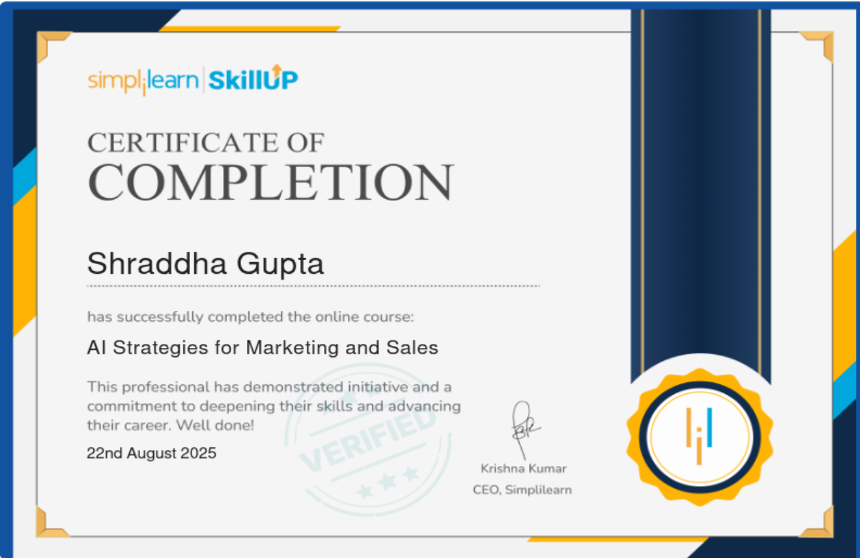 certification on ai strategies for marketing and sales simplilearn skillup (1)