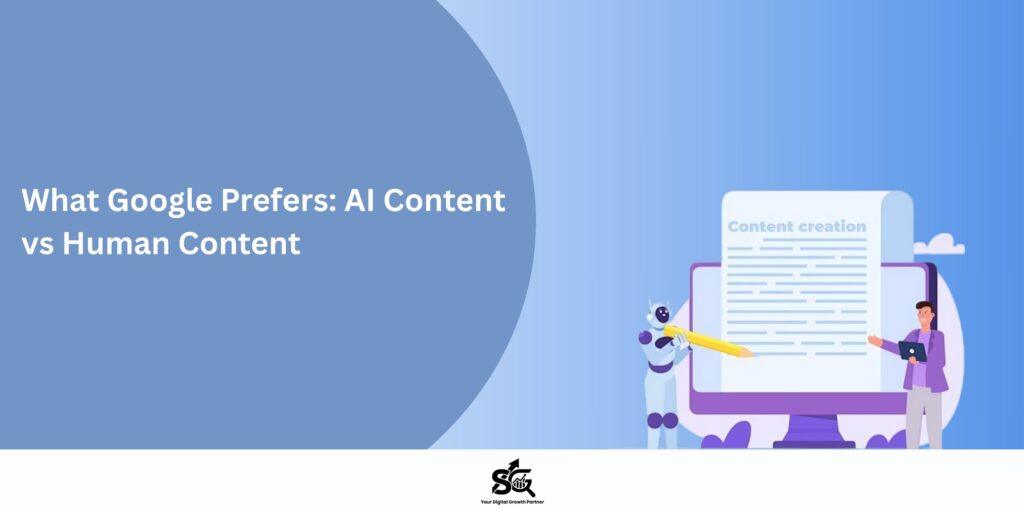 what google prefers ai content vs human content
